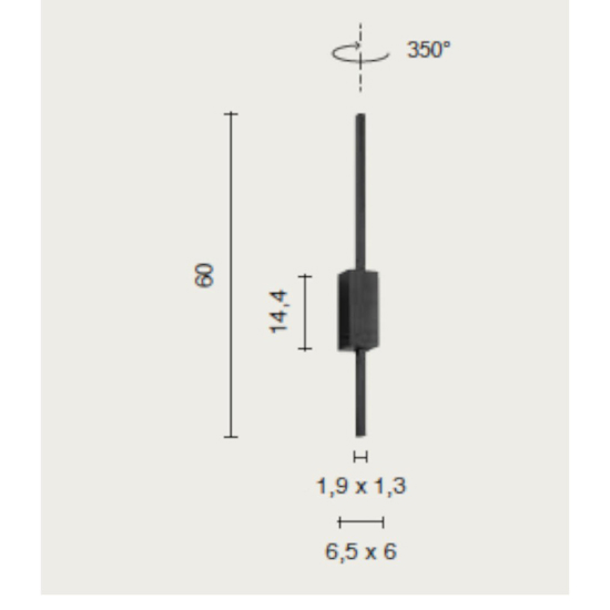 Applique da parete led 3000k ondaluce agos bianca minimalista orientabile