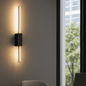 Ondaluce agos applique da parete nera led 3000k orientabile dimmerabile