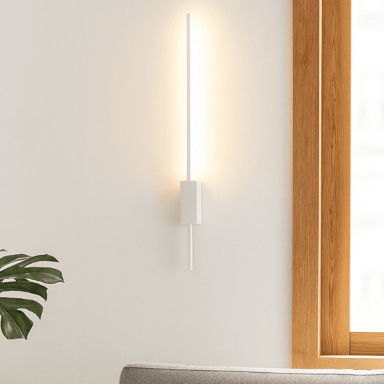 Applique moderna led 3000k dimmerabile 90cm ondaluce agos bianca