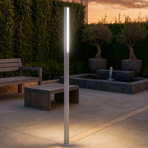 Ondaluce pt tommy lampione da giardino bianco ip54 90cm led 4000k