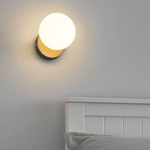 Visualizza i dettagli per Applique comodino camera da letto ondaluce pallina oro sfera vetro Applique comodino camera da letto ondaluce pallina oro sfera vetro