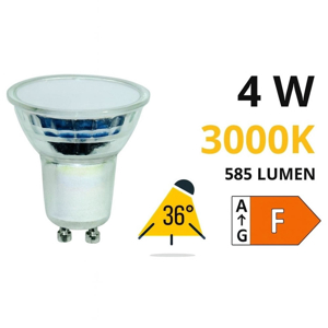 Lampadina life led gu10 4w 3000k 585 lumen ottica 36