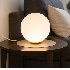 Abatjour da comodino ondaluce snail oro vetro bianco