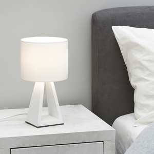Abat-jour da comodino bianco led 8.4w 3000k touch dimmer vivida pup metal