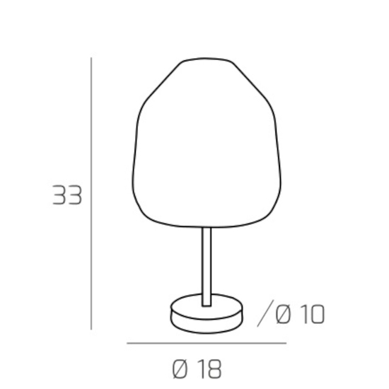 Lampada da comodino vetro blu cromo moderna toplight