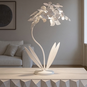 Visualizza i dettagli per Orchidea abat-jour da camera da letto bianca design moderna Orchidea abat-jour da camera da letto bianca design moderna