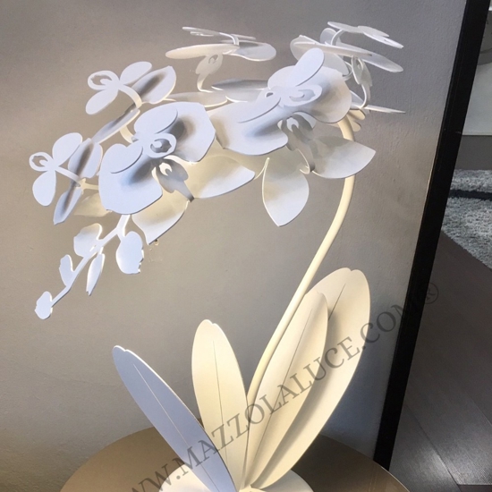 Orchidea lampada da tavolo bianca design moderna