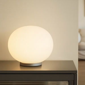Ideal lux smarties tl1 d30 abat-jour da comodino sfera 30cm vetro bianca