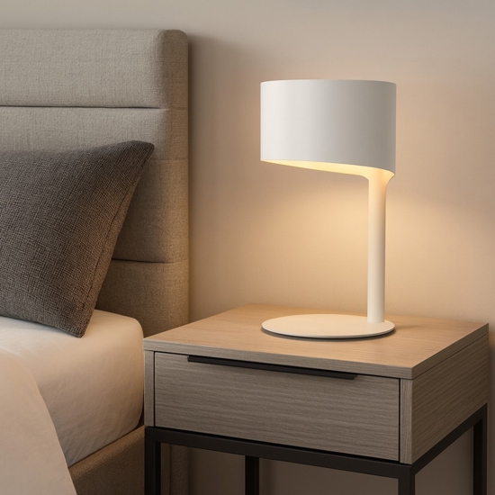 Abat jour camera da letto bianca design moderna