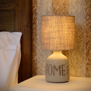 Abat-jour per camera da letto shabby chic lampada da comodino di ceramica
