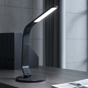 Lampada da scrivania orientabile nera led 8w dimmerabile porta usb perenz leg