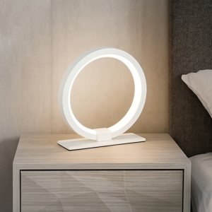 Abat-jour da comodino bianca led per camera da letto moderna