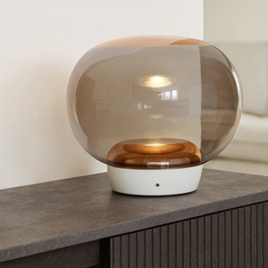 Lampada da comodino moderna vetro rame le mariee stilnovo