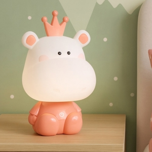 Lampada hippo luce da notte da comodino per cameretta bambina