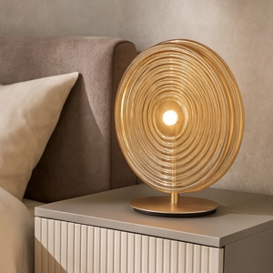 Abat-jour da comodino camera da letto ondaluce jokey led 3000k ambra