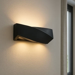 Applique di gesso nero luce moderna design fp