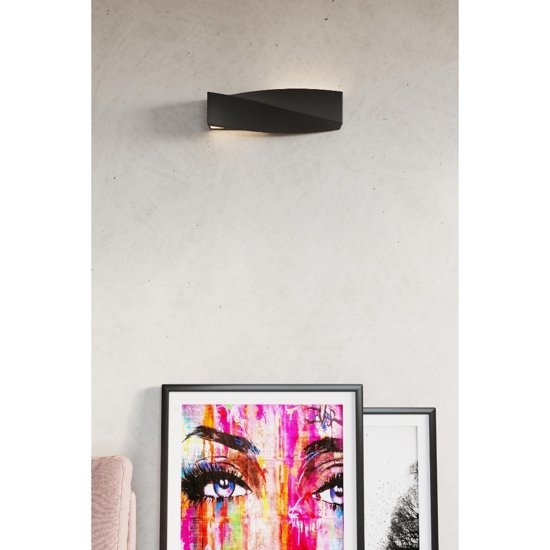 Applique di gesso nero luce moderna design fp