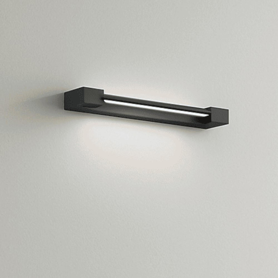 Applique da parete orientabile nera led 3000k milo ondaluce
