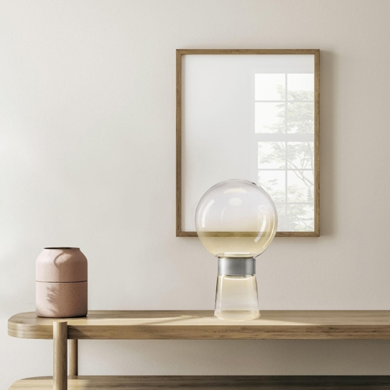 Lampada da tavolo in vetro miloox jotto design moderna Lampada da tavolo in vetro miloox jotto design moderna