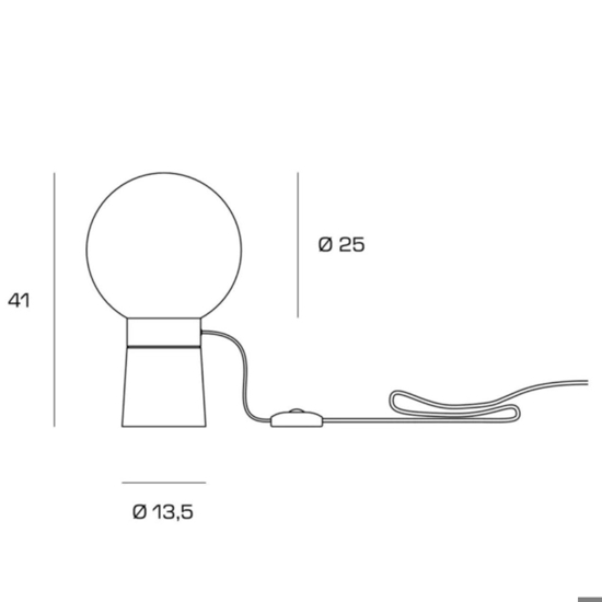 Lampada da tavolo in vetro miloox jotto design moderna Lampada da tavolo in vetro miloox jotto design moderna