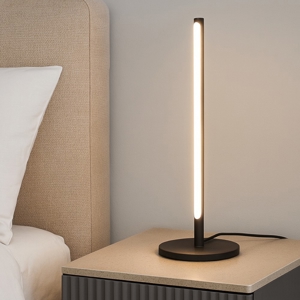 Ideal lux lampada da tavolo nera led 3000k filo tl design moderno