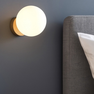 Visualizza i dettagli per Applique comodino camera da letto ondaluce pallina oro sfera vetro Applique comodino camera da letto ondaluce pallina oro sfera vetro
