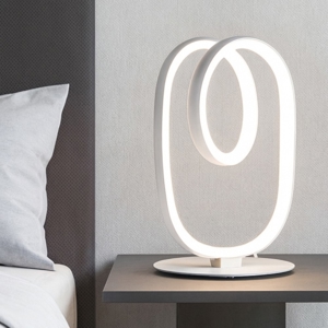 Abat-jour da comodino diva bianco gea luce design moderna