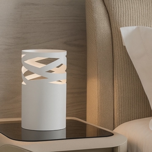 Abat-jour da comodino bianca design moderno per camera da letto