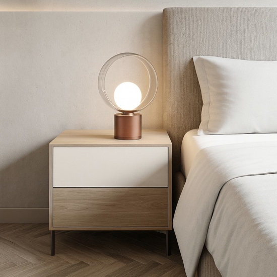 Vivida cosmit abat jour da comodino marrone moderna