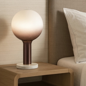Abat-jour lampada design sfera di vetro rosa scuro led moderna