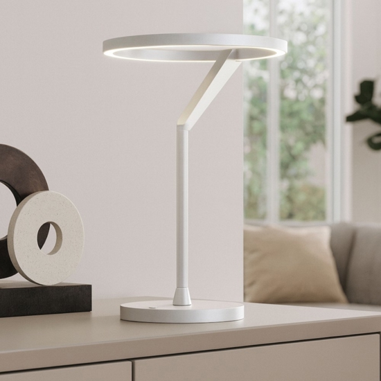 Lampada da tavolo bianca moderna led 15w 3000k 4000k vivida meridiana