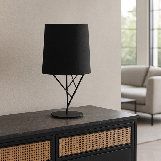 Lampada da tavolo design moderna nera per soggiorno