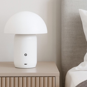 Lampada da comodino moderna fungo led 2w 3000k bianca dimmerabile