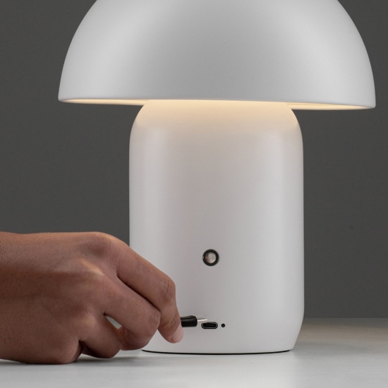 Lampada da comodino moderna fungo led 2w 3000k bianca dimmerabile