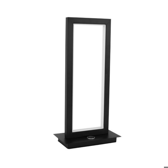 Abat-jour lampada da comodino nera led 12w 3000k design