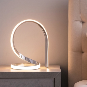 Abat jour camera da letto cromata design moderna led 8w 4500k