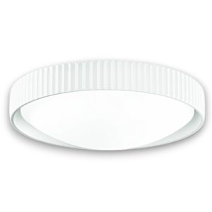 Ondaluce concrete plafoniera di cemento bianca tonda led 20w 3000k
