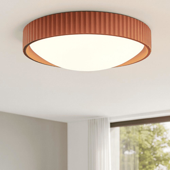 Ondaluce concrete plafoniera tonda ruggine led 20w 3000k moderna
