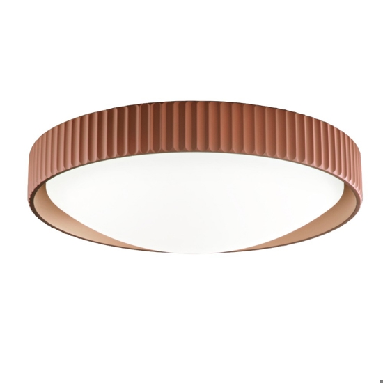 Ondaluce concrete plafoniera tonda ruggine led 20w 3000k moderna