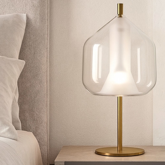 Sforzin xray lampada abat jour in vetro per camera da letto moderna
