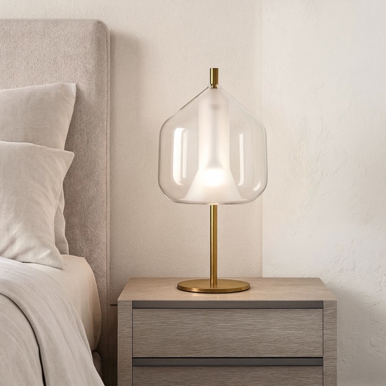 Sforzin xray lampada abat jour in vetro per camera da letto moderna