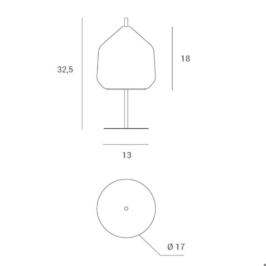 Sforzin xray lampada abat jour in vetro per camera da letto moderna