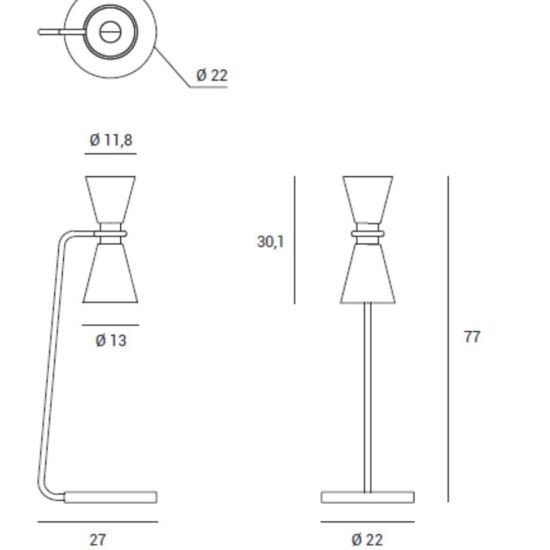 Sforzin graal lampada da tavolo grigio da soggiorno 2 luci dimmerabile Sforzin graal lampada da tavolo grigio da soggiorno 2 luci dimmerabile
