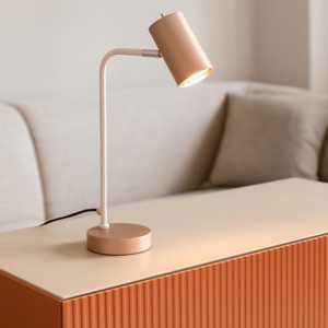 Visualizza i dettagli per Lampada da tavolo moderna marrone orientabile Lampada da tavolo moderna marrone orientabile