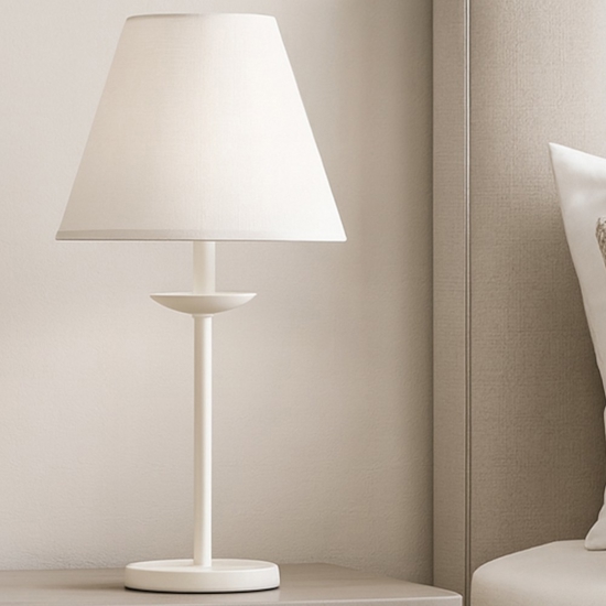 Abat-jour shabby chic bianco lampada comodino ducale perenz illuminazione