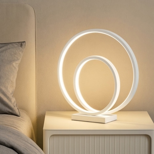 Ritmo perenz illuminazione abat jour da comodino bianco moderna led 3700k