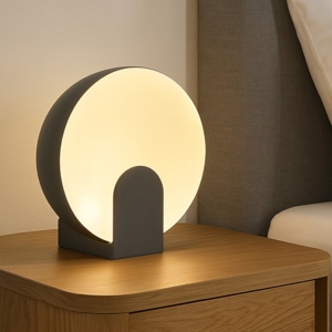 Lampada da comodino abat-jour nera design moderna led 5w 3000k