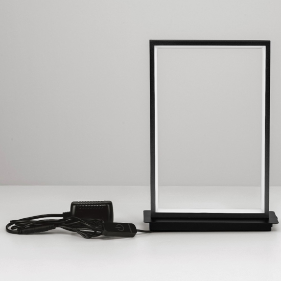 Abat-jour lampada da comodino moderna led 3200k rettangolare nera Abat-jour lampada da comodino moderna led 3200k rettangolare nera