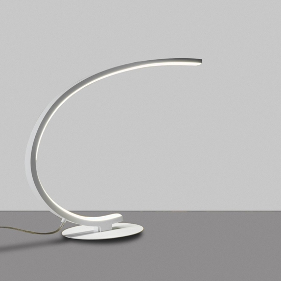 Lampada da scrivania bianca gea luce led 12w 3000k design moderna