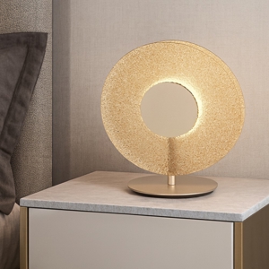 Abat-jour da comodino ondaluce lt candy led vetro ambra